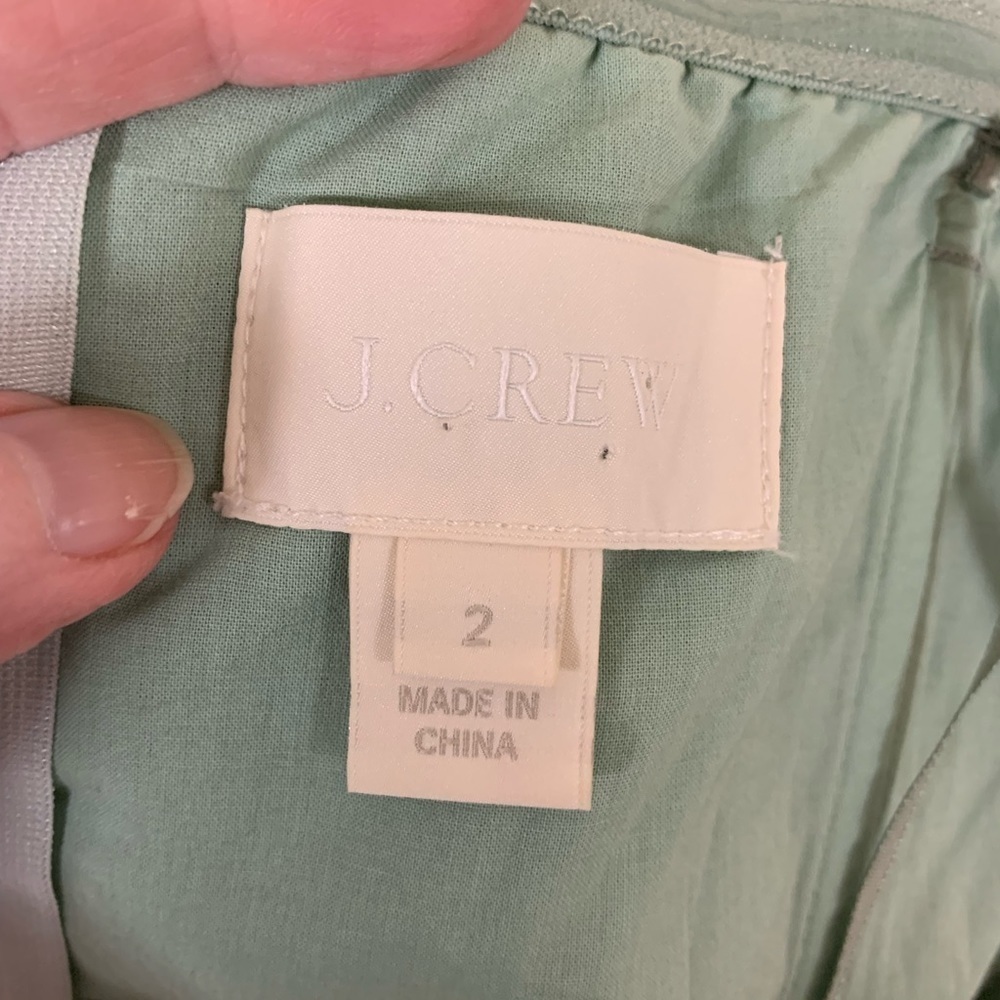 J Crew Arabelle mini dress strapless 💯 silk size 2 14 in pit #barbiecore#prom - Picture 2 of 5